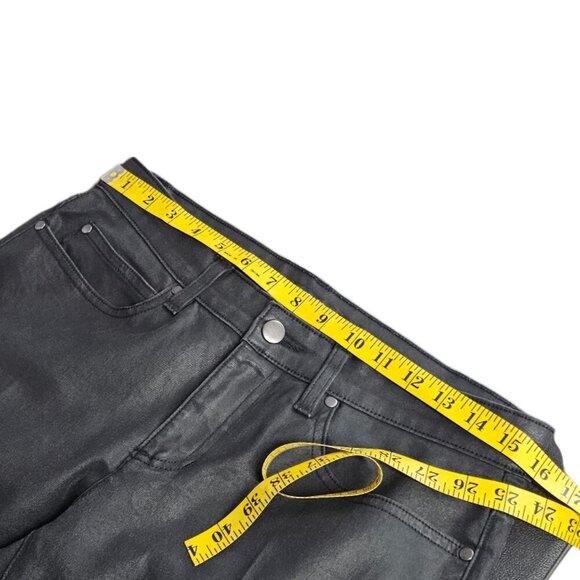 Eileen Fisher Womens Coated Jeans, Wet Look, Black, Shiny, Skinny Fit, Size 8 - Picture 4 of 8